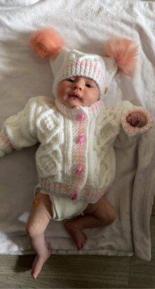 "Breda" Aran Knitting Pattern for Babies