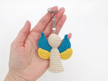 Angel ornament amigurumi crochet pattern keychain Bag charm Crochet car mirror hanging