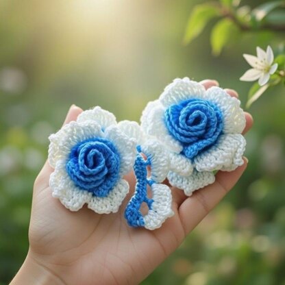 A crochet 3D flower pattern
