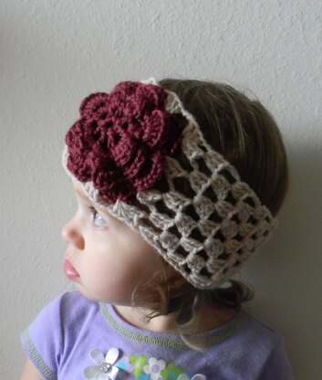 Rose granny square headband
