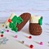 Christmas Pudding Baby Booties