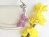 Crochet butterfly keychain pattern Amigurumi keyring bag charm Car mirror hanging decor