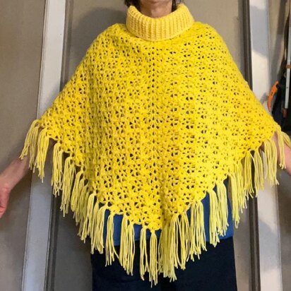 Floral Bloom Poncho Crochet Pattern