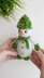 Crochet snowman in a Christmas tree hat amigurumi pattern