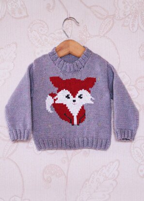 Intarsia - Red Fox Chart - Childrens Sweater