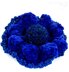 Royal Blue. Genia Crocheted Scarf & Flower Pins