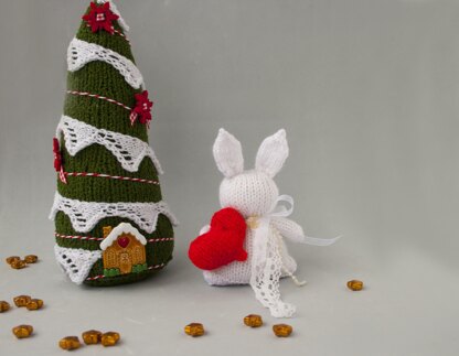 Christmas tree and bunny