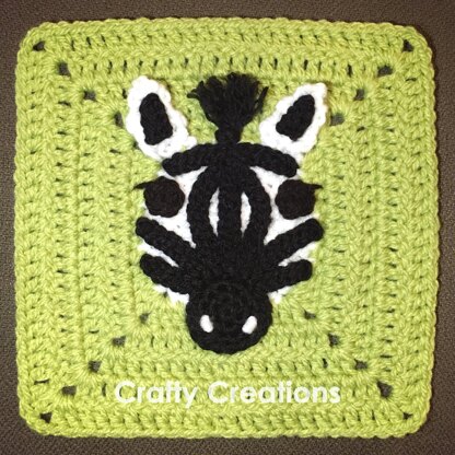 Zebra Granny Square