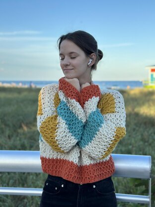 Crochet Coral Coast Cascade Sweater