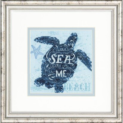 Dimensions Sea Turtle Counted Cross Stitch Kit - 6in x 6in