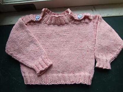 Easy Baby Pullover - Straight Needle Version