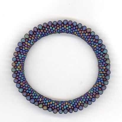 Double Drops Bead Crochet Bangle