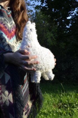 Big curly alpaca toy