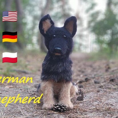 German Shepherd Amigurumi Realistic Dog