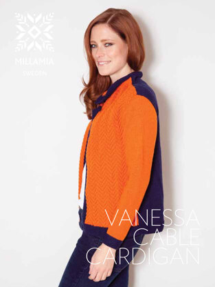 Vanessa Cable Cardigan in MillaMia Merino Wool - Downloadable PDF