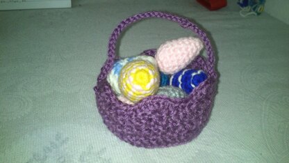 Easter eggs and basket