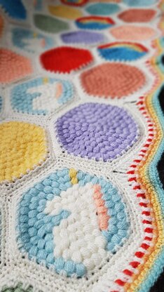 Hexipuff Unicorn Blanket