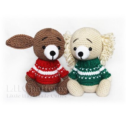 Christmas Puppies Dogs Crochet Pattern