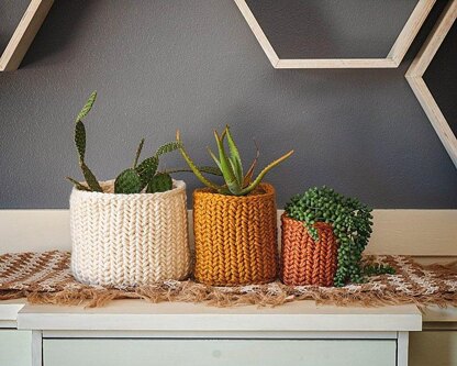 Herringbone Crochet Basket