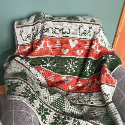 Let It Snow Christmas Blanket