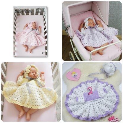 Crochet Pattern baby dress and hat UK & USA Terms #15