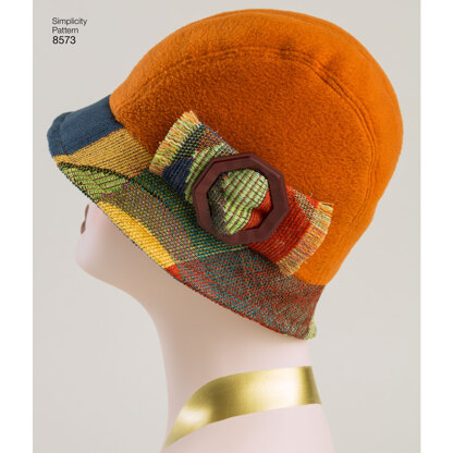 Simplicity 8573 Women's Flapper Hats in Three Sizes - Paper Pattern, Size A (S-M-L)