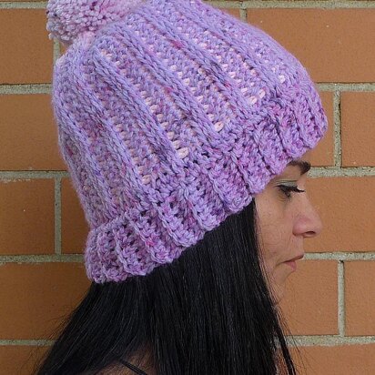 Softly Pink Ribbed Hat