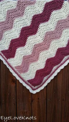 Raspberries & Cream Ripple Baby Blanket