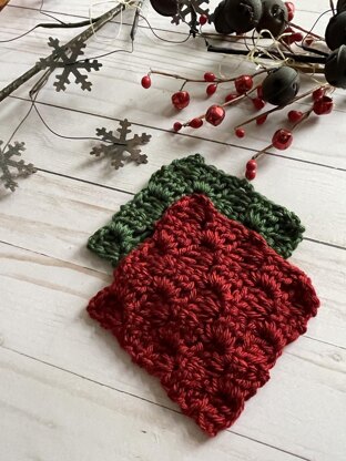 Christmas C2C Coaster Set