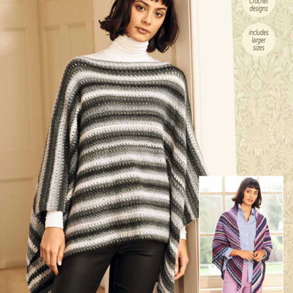 Crochet Poncho and Shawl in Stylecraft Cabaret - 9781 - Downloadable PDF