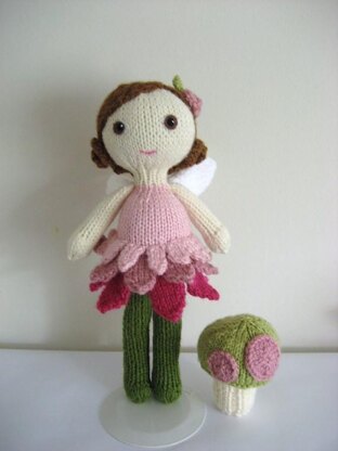 Fairy Doll and Mushroom Knit Pattern Set