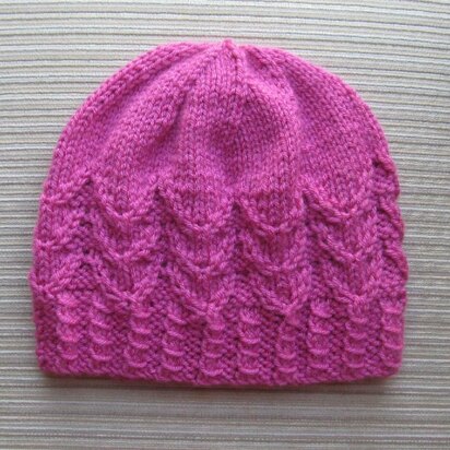 Hat in Petals Stitch in Size Adult