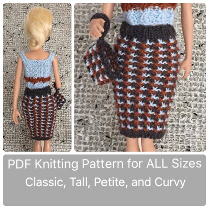 Curvy Barbie Tweed Skirt All Sizes