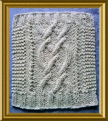 Aran Style Dishcloth Pretzel Twist