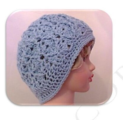 Hat with Cable & Eyelet Design - Slouch or Beanie