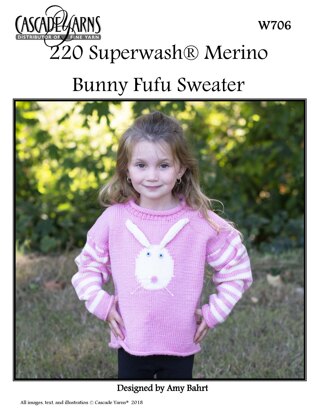 Bunny Fufu Sweater in Cascade Yarns 220 Superwash® Merino  - W706 - Downloadable PDF