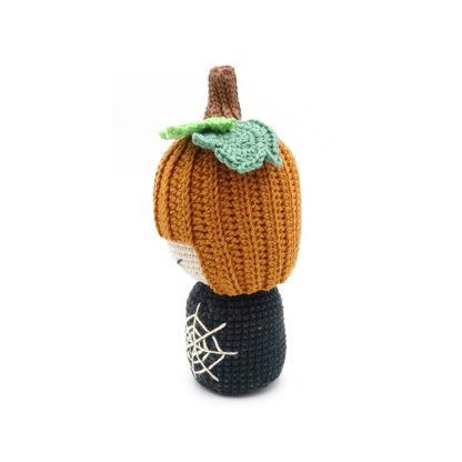 Pumpkin Kokeshi Doll