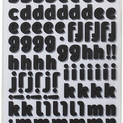 American Crafts Thickers Delight Alphabet Foam Black (256 Piece)