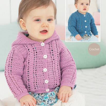 Cardigans in Sirdar Snuggly 4 ply 50g - 1489 - Downloadable PDF