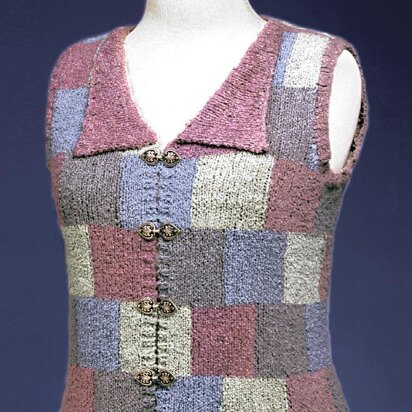 Color Block V-Neck Vest #110