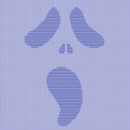 Ghostface blanket Knitting Pattern, Knit and Purl only Halloween motif