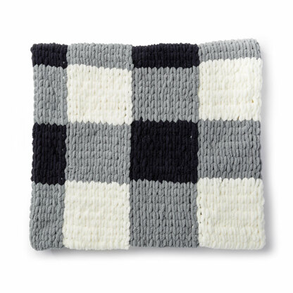 Checked Blanket in Bernat Bernat Alize Blanket-EZ - Downloadable PDF