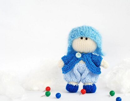 Small Boy Doll in the blue hat