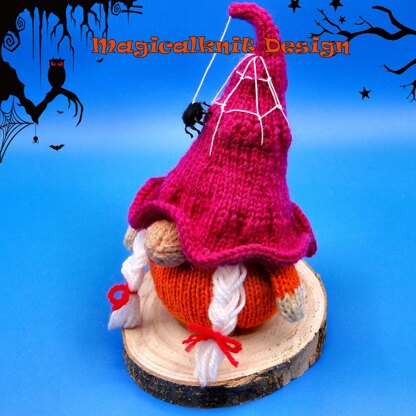 Halloween pumpkin gnome magicalknit