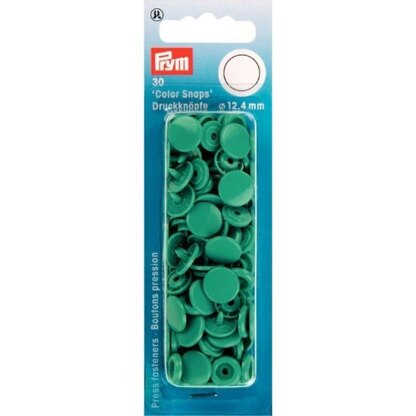 Prym Colour Snaps, Round 12mm x 30 sets - Green