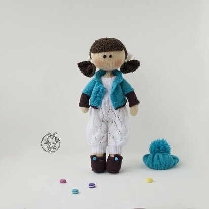 Annabel doll knitted flat