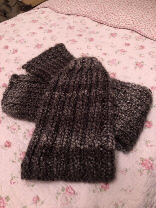 Chunky Scarf and Hat for Men