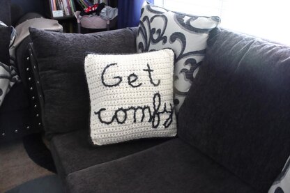 Get Comfy Crochet Pillow