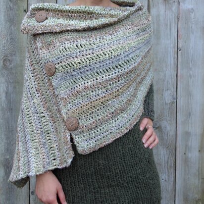 Buttoned Boho Poncho