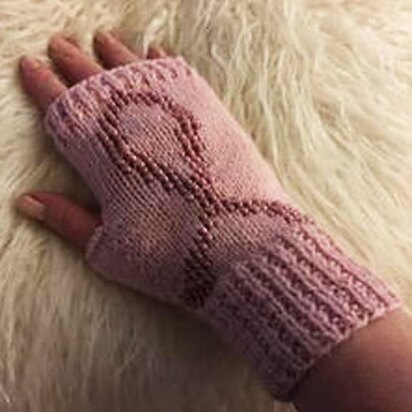 Ribbon Mitts - knitting pattern